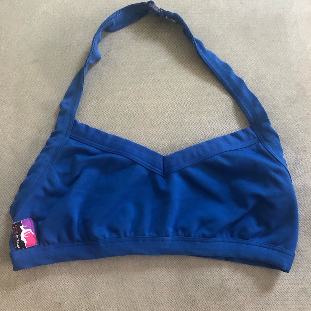 Pole Fit blue V top